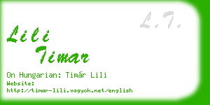 lili timar business card
