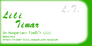 lili timar business card